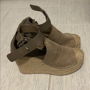 Marc Fisher Ltd perforated espadrille wedge